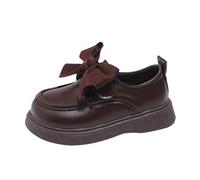 TDEOK Botas de invierno 36 1 3 años Old Spring And Autumn Girls Small Leather Shoes Baby Single Shoes Snow Shoes 28, marrón, 33 EU