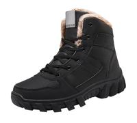 TDEOK Botas de invierno para hombre, forradas, cálidas, botas de senderismo, botas de nieve, botas de senderismo, botas de nieve, impermeables, Negro , 44 EU