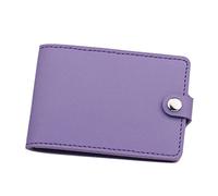 TDEOK Cartera de identificación de moda, color sólido, monedero, tarjetero, cubierta para licencia de conducir, bolso de embrague dos carteras mujer azul, morado, A