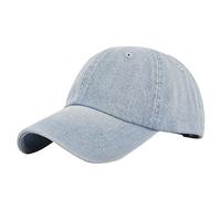 TDEOK Gorra vaquera retro para hombre y mujer, con visera lavada y destruida, gorra de béisbol monocolor con protección solar, azul, Talla única