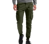 TDEOK Pantalones de trabajo para hombre con múltiples bolsillos: pantalones cargo elásticos con muchos bolsillos y extra reforzados, ligeros, pantalones de trekking, cómodos y duraderos, pantalones