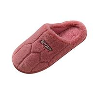 TDEOK Preciosas zapatillas de estar por casa, pantuflas de felpa antideslizantes supersuaves, planas y cálidas, cómodas zapatillas de felpa cálidas, suaves para otoño e invierno y exteriores, 36-45,