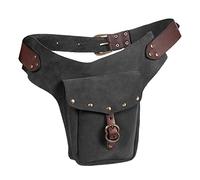 TDEOK Vintage medieval riñonera bolso pequeño monedero deportivo equitación cadera fanny cintura táctica riñoneras hombres, gris, talla única