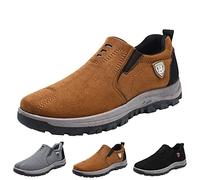 TDEOK Zapatillas de ocio para hombre, deportivas, sin cordones, ligeras, antideslizantes, para caminar, deportivas, para correr, cómodas, de trekking, elegantes, tallas 39-44, A Braun., 39 EU