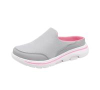 TDEOK Zapatos de senderismo de los hombres de malla única generación medio un estribo zapatos perezosos frontera de gran tamaño masculino vital zapatos para hombre 42, Rosa., 38 EU