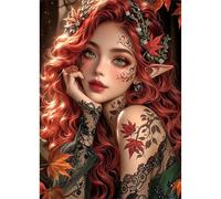 TDFERAN DIY Diamond Painting Hadas y Elfos 30 x 40 cm Manualidades para Adultos Mujeres Set Hojas de Arce Demonio Perlas Cuadros Elfo 5D Diamante Pintura Ángel Imágenes Adultos Sala de Estar Entrada