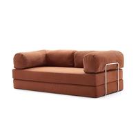 Tdfersasdw Sofá de compresión, Conjunto de sofá de compresión Modular para Sala de Estar, sofá Cama tapizado para Dormitorio,Marrón,180cm