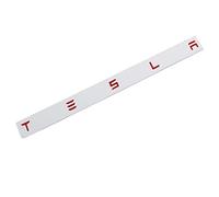 TDHLW 3D Metal Elevado portón Trasero Insertar Letras emblemas Pegatina Insignia calcomanías compatibles con Tesla Modelo 3/S/X/Y Series,Rojo