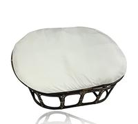 TDHLW Solo Fundas de CojíN para Silla Papasan Doble, CojíN para Interior y Exterior, Funda Impermeable para Silla de Huevo de Mimbre Doble Papasan, Fija Internamente ExtraíBle,Beige,67 * 47in