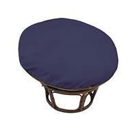 TDHLW Solo Fundas de cojín para Silla Papasan,Solo Funda de cojín para Silla de Huevo Redondo,Fundas de Repuesto para Cojines de Silla giratoria,Fundas de cojín Papasan Lavables,Navy Blue,110 * 110CM
