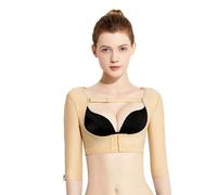 TDJDYQU Faja Moldeadora para Brazos para Mujer Mangas De Compresión Posquirúrgicas Tops Adelgazantes Chaleco Corrector Postura(Skin Tone,S)