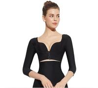 TDJDYQU Fajas Moldeadoras para Brazos De Mujer Mangas De Compresión Postquirúrgicas Tops Lipo con Soporte para La Espalda(Schwarz,L)