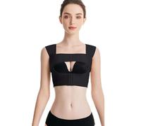TDJDYQU Sujetador con Cierre Delantero para Mujeres Después De Una Cirugía Corrector De Postura Compresión Fajas Moldeadoras(Schwarz,XXL)