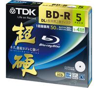 TDK Blu-ray Disc BD-R Cho-ko Series Super Heard 50GB 4x 5 piezas BRV50HCPWB5A...