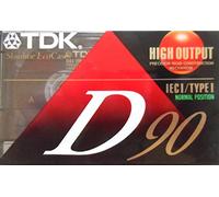 TDK D90 - Cintas de casete de alto rendimiento de 90 minutos, color negro, juego de 7