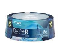 TDK Paquete de 25 cajas para tartas DVD+R
