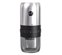 Tdkjfoutr - Molinillo de café profesional más potente y ajustable, amoladora portátil para vacaciones y viajes, color plateado