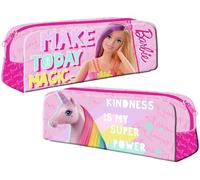 TDL Barbie - Estuche rectangular para niñas con cremallera para el regreso a clases, diseño de Barbie Movie, Pink, Estuche para lápices