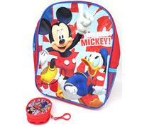 TDL Disney Mickey Mouse Set De Regalo Mochila + Billetera - Licenciado Oficialmente - Backpack + Coin Purse - Gift Bundle