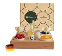 TDL Gadgetti - Couchbar (madera maciza de haya): la caja de aperitivos definitiva para una noche de cine relajada con suficiente espacio para cuencos, bebidas, tazas y copas de vino - Bandeja de sofá,