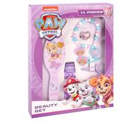 TDL Juego de 11 piezas de joyería y accesorios para el cabello de Paw Patrol Skye para niñas, juego de regalo rosa, pulseras de cepillo para el pelo, pulseras y coleteros