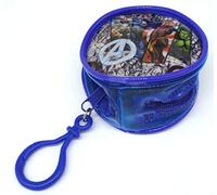 TDL Marvel Avengers Billetera Billetera - Licenciado Oficialmente - 8 cm - Redondo - Cierre De Cremallera - Llavero - Coin Purse