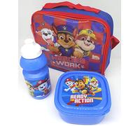 TDL Paw Patrol Set De Regalo Bolsa Aislante + Botella para Beber + Caja De Almuerzo - Licenciado Oficialmente - Lunch Bag + Sports Bottle + Sandwich Box - Gift Bundle
