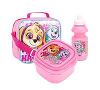 TDL PAW Patrol Skye Have Fun - Bolsa de almuerzo aislada de 3 piezas, caja de sándwich y botella para escuela y viajes, color rosa