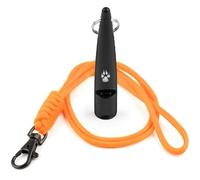 TDL - Silbato de entrenamiento para perros con cordón, silbato para perros con tono fuerte y sólido y sonido de gran alcance, silbato ideal de alta frecuencia para la mayoría de las razas, color negro