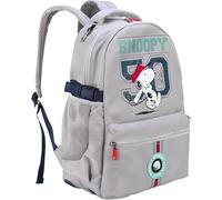 TDL Snoopy Peanuts Deluxe - Mochila con correas acolchadas, gris, L