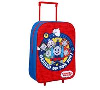 TDL Thomas The Tank Engine - Carrito de viaje para niños, azul, 4 ruedas, ruedas de fácil deslizamiento, amplia organización interior