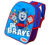 TDL Thomas The Tank Engine Mochila para niños con diseño de tren, mochila escolar para almuerzo con bolsillo lateral de malla, azul, Taille unique
