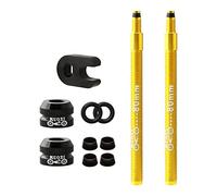 Tdoutop Kit Extensor de Llanta de Carbono para Válvula Presta Sin Cámara con Tuerca Central
