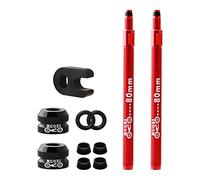 Tdoutop Kit Extensor de Llanta de Carbono para Válvula Presta Sin Cámara con Tuerca Central