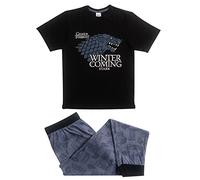 TDP Textiles Conjunto de pijama oficial de Game Of Thrones Winter Is Coming Stark, para hombre/niño, talla S-XL, multicolor, multicolor, L