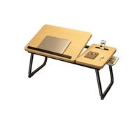 Tdsmyxgs Escritorio Plegable para Portátil con Soporte para Tableta, Escritorio De Lectura para Oficina, Bandeja Auxiliar para Sofá Cama, Adecuado para Trabajar, Escribir Y Comer(Khaki)
