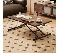 Tdsmyxgs Mesa De Comedor Plegable, Mesa De Escritorio/Centro Regulable En Altura, con Ruedas, Ideal para Espacios Reducidos como Comedores, Salas De Estar Y Cocinas(Brown,100x60cm)