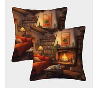TDSNKAVHB Casa acogedora 3D Printed Pillow Case Decorative Square Cushion Caliente Cushion Cover Set of 2 Case Set for Couch Sofa Bedroom Living Room 45x45cm