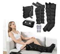 TDSYOCG Botas de Presoterapia Piernas y Abdomen | Botas Presoterapia Piernas con 6 Cavidades | Masajeador de Compresión de Aire para Casa, Drenaje Linfático Profesional y Alivio del Dolor