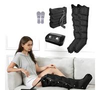 TDSYOCG Botas Presoterapia Piernas y Abdomen | Masajeador Presoterapia Profesional de 6 Cavidades | Equipo para Casa con Compresión de Aire, Ideal para Drenaje Linfático y Aliviar Dolor Muscular