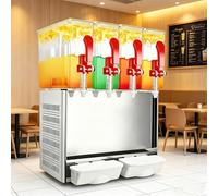 TDSYOCG Dispensador de Bebidas Comercial para Fiestas y Buffet, Máquina de Zumos Profesional de Acero Inoxidable, Enfriador de Bebidas para Hostelería con Termostato, Máquina de Bebidas Frías