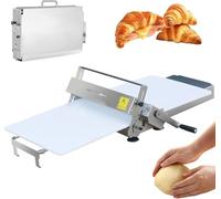 TDSYOCG Laminadora de Masa Compacta Manual de Acero Inoxidable, Máquina para Extender Masa de Hojaldre y Fondant con Manivela, Grosor Ajustable 0-25 mm, Plegable para Pastelería y Uso Doméstico