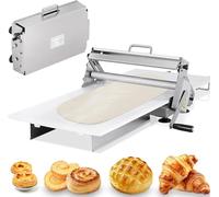 TDSYOCG Laminadora Manual De Masa De Hojaldre, Rodillo De Masas De Acero Inoxidable, Laminadora De Masa Panaderia, Grosor Ajustable para Panadería Doméstica Y Comercial, Plegable, para Croissant