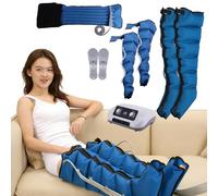 TDSYOCG Presoterapia para Casa Piernas y Abdomen | Botas Presoterapia Piernas | Maquina de Presoterapia Profesional con 6 Cámaras | Masajeador de Piernas 0-240 mmHg Ajustable para Drenaje Linfático