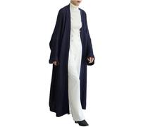 Tdvcpmkk Cárdigan de mujer de gran tamaño, suéter de manga larga, otoño e invierno, suelto, azul marino, M