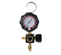 Tdyatocept Manómetro Lado Alto R410A R22 R404A Medidor de Colector con Válvula de Control para Carga Refrigerante de Aire Acondicionado
