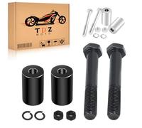 TDZ - Extensión de elevación de manillar de 2 pulgadas para Harley de 1-1/4 pulgadas, espaciadores negros de motocicleta