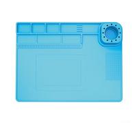 TE-722 Alfombrilla de soldadura de silicona diseñada para durabilidad térmica y seguridad estática durante las reparaciones de dispositivos portátiles y (azul)