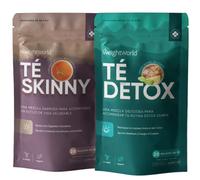 Té Adelgazante + Té Detox Pack de té dietético y depurativo para 28 días De origen natural: Té verde, Té oolong, Moringa, Jengibre y más