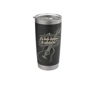 Te alabaré en todo tiempo Salmo cristiano español 34:1 Vaso térmico de acero inoxidable de doble pared